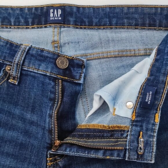 GAP Denim jeans straight leg mid-rise blue women's 28 regular - Picture 7 of 13